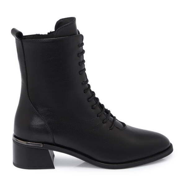 Siyah Deri Kadın Bot - K25K1BT68189-A23 - 3