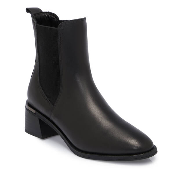 Siyah Deri Kadın Bot - K25K1BT68190-A23 