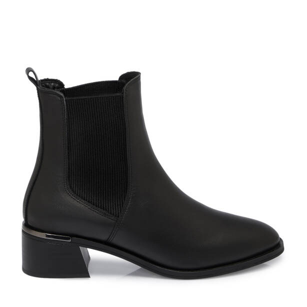 Siyah Deri Kadın Bot - K25K1BT68190-A23 - 3