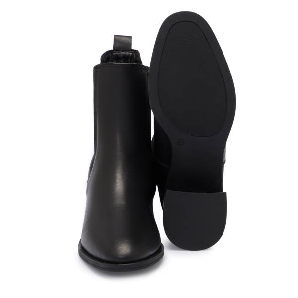 Siyah Deri Kadın Bot - K25K1BT68190-A23 - 4