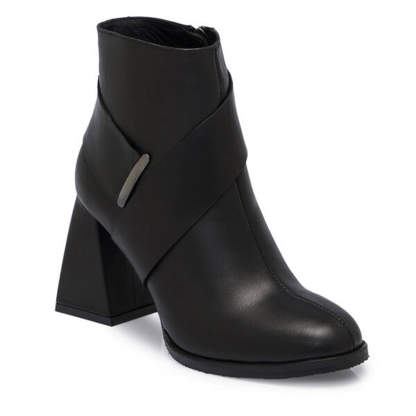 Siyah Deri Kadın Bot - K25K1BT68192-A23 - 1