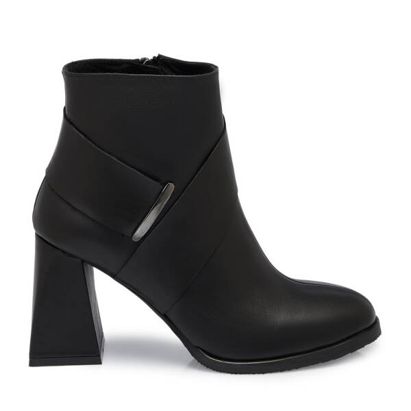 Siyah Deri Kadın Bot - K25K1BT68192-A23 - 3