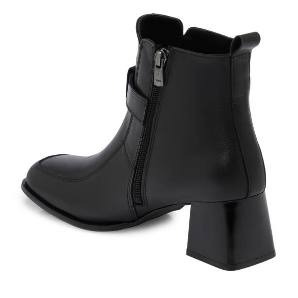 Siyah Deri Kadın Bot - K25K1BT68193-A23 - 2