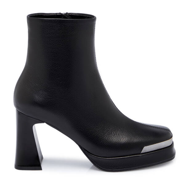 Siyah Deri Kadın Bot - K25K1BT68196-A23 - 3