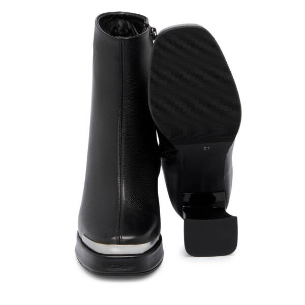 Siyah Deri Kadın Bot - K25K1BT68196-A23 - 4