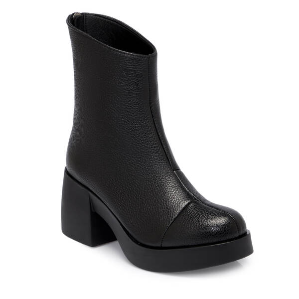 Siyah Deri Kadın Bot - K25K1BT68198-A41 - 1