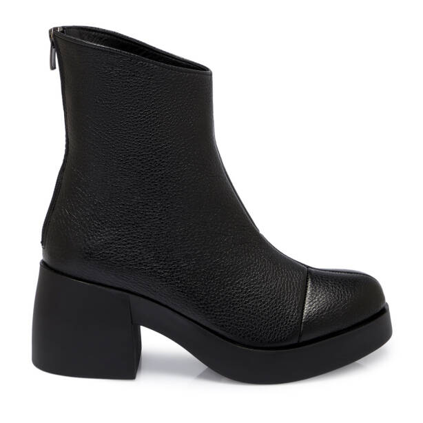 Siyah Deri Kadın Bot - K25K1BT68198-A41 - 3