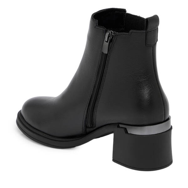 Siyah Deri Kadın Bot - K25K1BT68203-A23 - 2