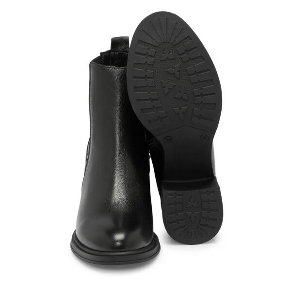 Siyah Deri Kadın Bot - K25K1BT68203-A23 - 4