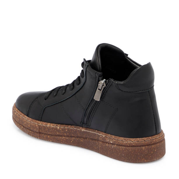 Siyah Deri Kadın Bot - K25K1BT68205-A23 - 2