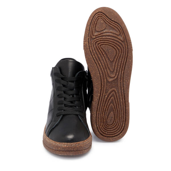 Siyah Deri Kadın Bot - K25K1BT68205-A23 - 4