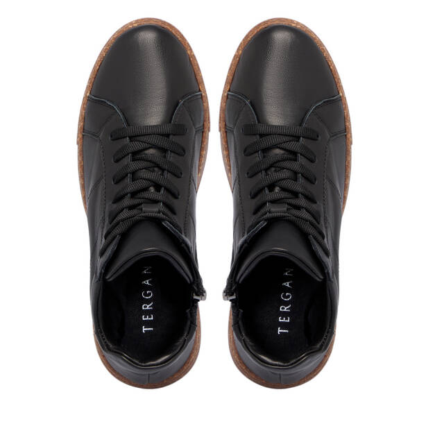 Siyah Deri Kadın Bot - K25K1BT68205-A23 - 5