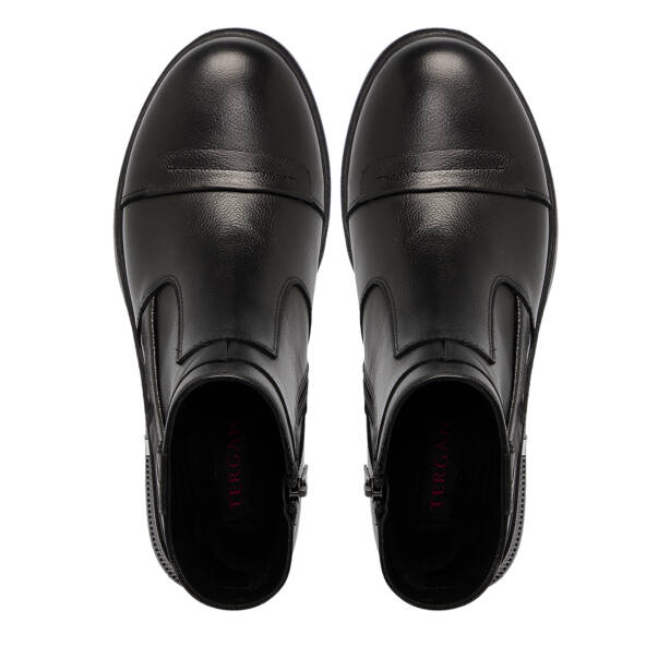 Siyah Deri Kadın Bot - K25K1BT68210-A23 - Tergan