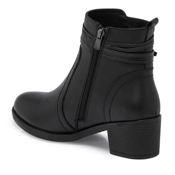 Siyah Deri Kadın Bot - K25K1BT68221-A23 - 2