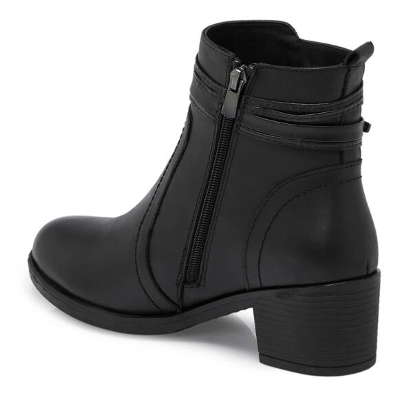 Siyah Deri Kadın Bot - K25K1BT68221-A23 - 2