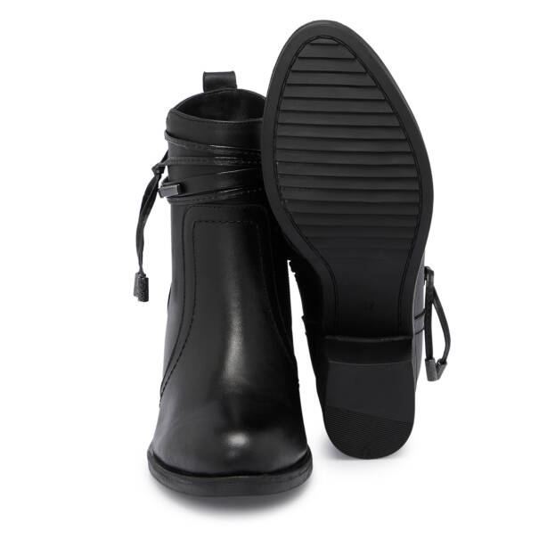 Siyah Deri Kadın Bot - K25K1BT68221-A23 - 4