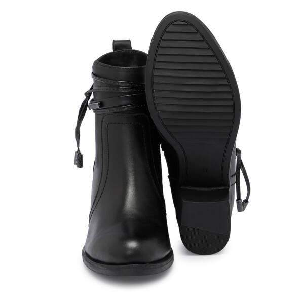 Siyah Deri Kadın Bot - K25K1BT68221-A23 - 4