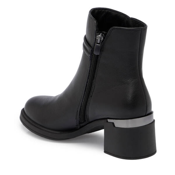 Siyah Deri Kadın Bot - K25K1BT68223-A23 - 2