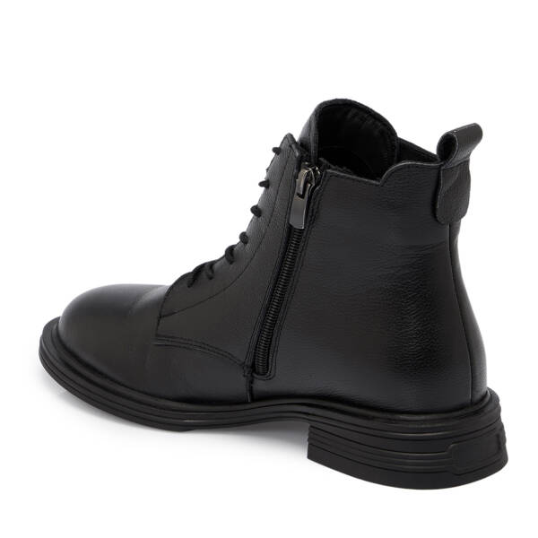 Siyah Deri Kadın Bot - K25K1BT68225-A23 - 2