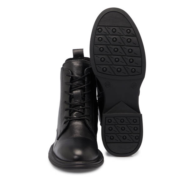 Siyah Deri Kadın Bot - K25K1BT68225-A23 - 4