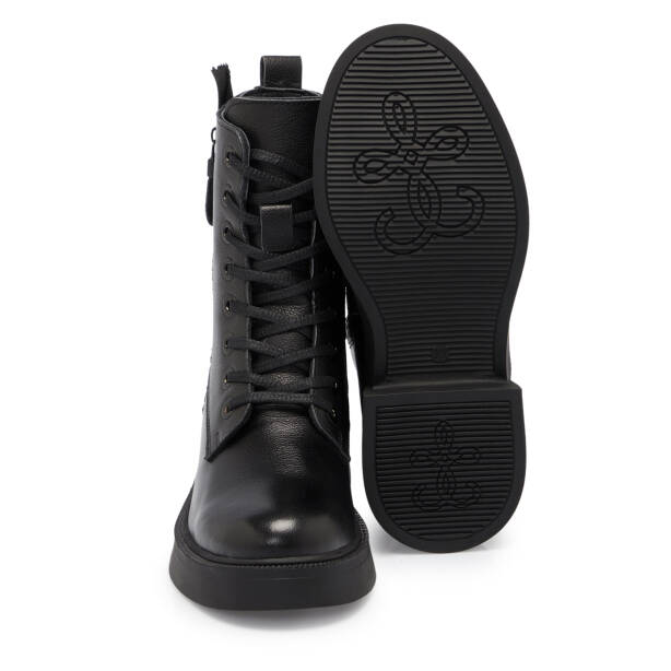 Siyah Deri Kadın Bot - K25K1BT68227-A23 - 4