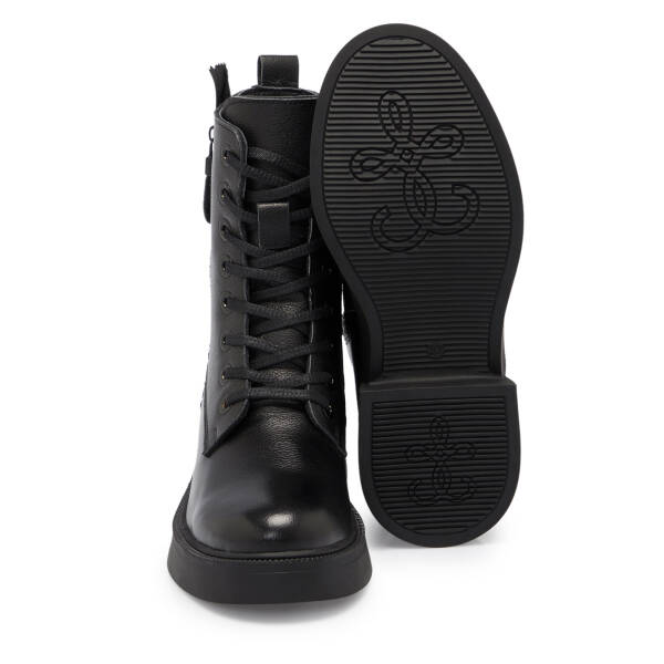 Siyah Deri Kadın Bot - K25K1BT68227-A23 - 4