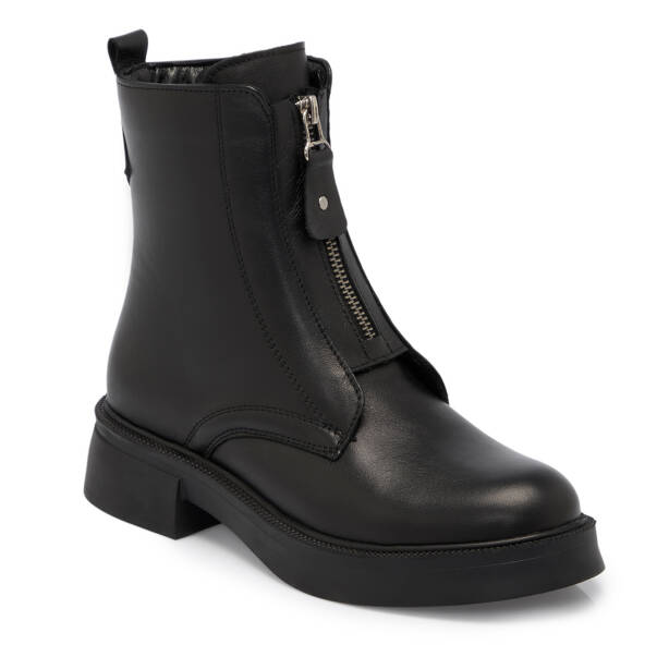 Siyah Deri Kadın Bot - K25K1BT68228-A23 