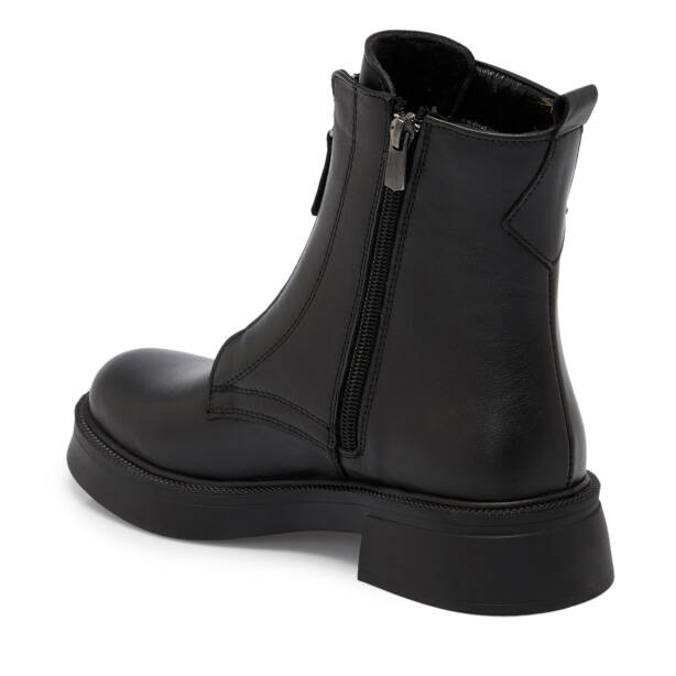 Siyah Deri Kadın Bot - K25K1BT68228-A23 - 2