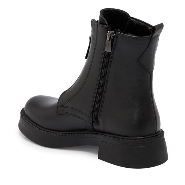 Siyah Deri Kadın Bot - K25K1BT68228-A23 - 2