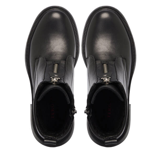 Siyah Deri Kadın Bot - K25K1BT68228-A23 - 5