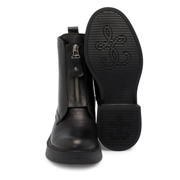 Siyah Hakiki Deri Kadın Bot - K25K1BT68228-A23 - 4
