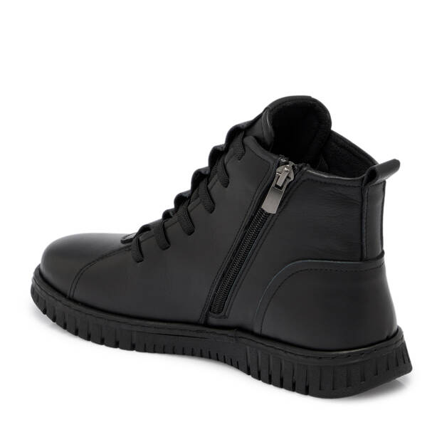 Siyah Deri Kadın Bot - K25K1BT68229-A23 - 2