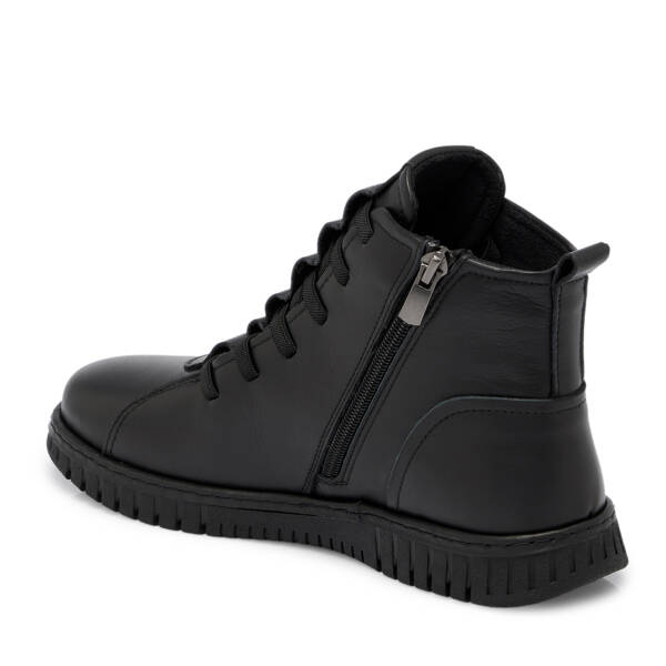 Siyah Deri Kadın Bot - K25K1BT68229-A23 - 2