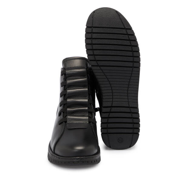 Siyah Deri Kadın Bot - K25K1BT68229-A23 - 4