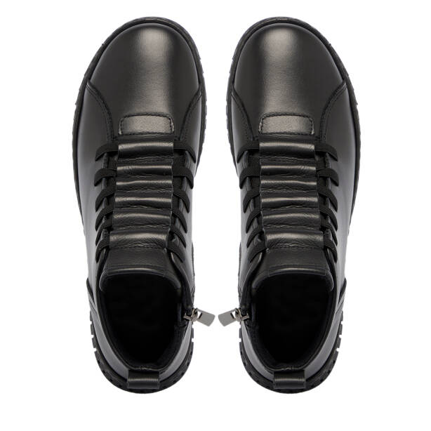 Siyah Deri Kadın Bot - K25K1BT68229-A23 - 5