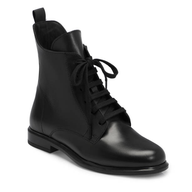 Siyah Deri Kadın Bot - K25K1BT68232-A23 