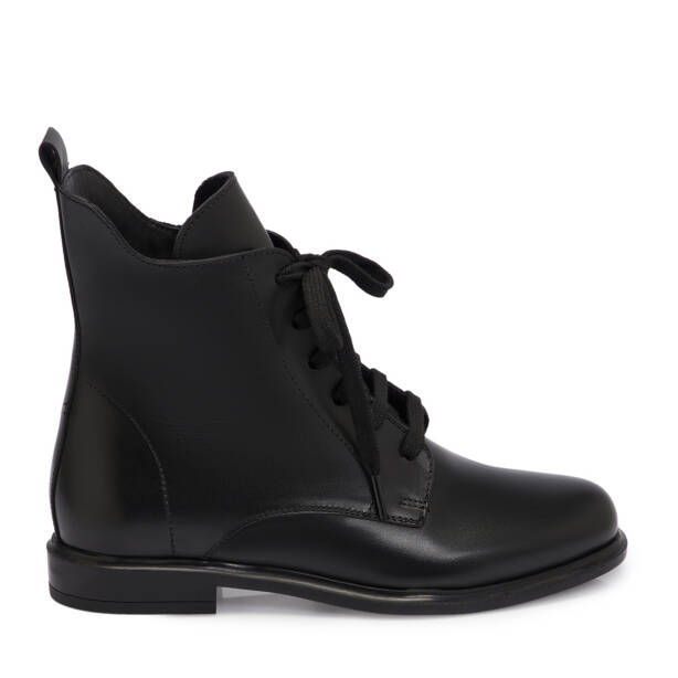 Siyah Deri Kadın Bot - K25K1BT68232-A23 - 3