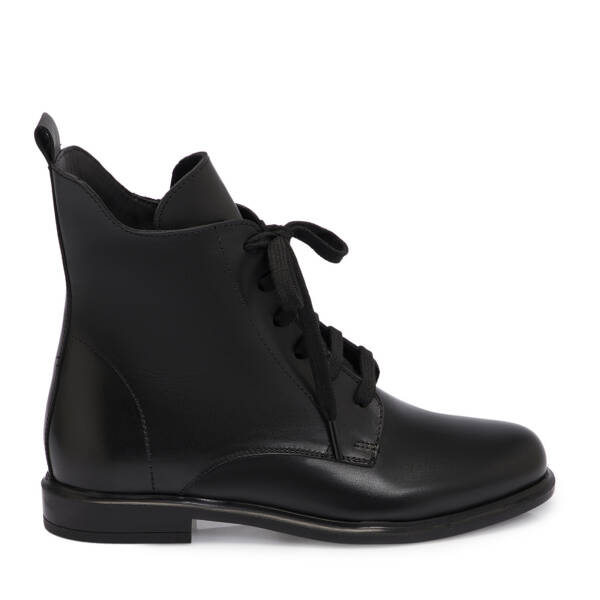 Siyah Deri Kadın Bot - K25K1BT68232-A23 - 3