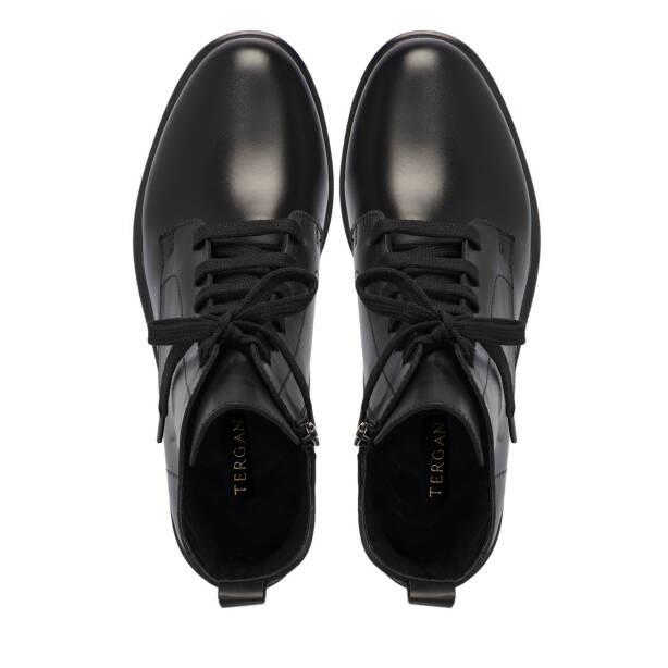 Siyah Deri Kadın Bot - K25K1BT68232-A23 - 5