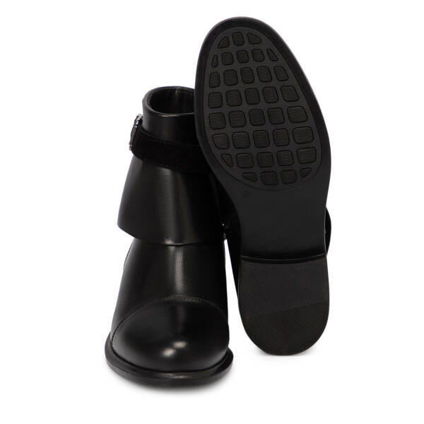 Siyah Deri Kadın Bot - K25K1BT68233-A23 - 4