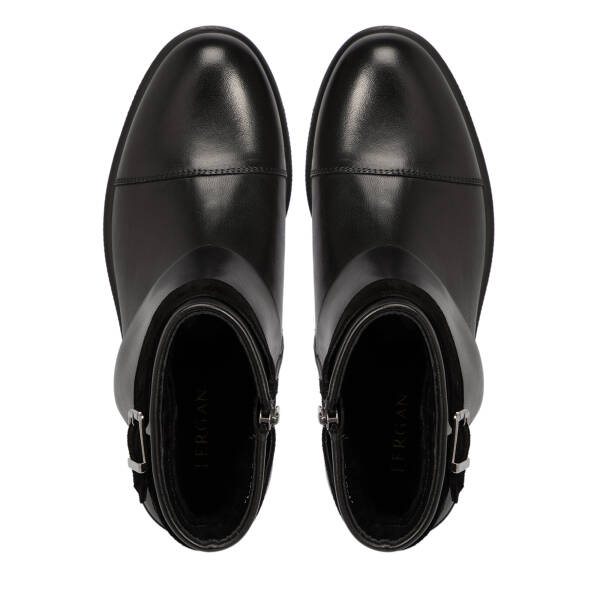 Siyah Deri Kadın Bot - K25K1BT68233-A23 - 5