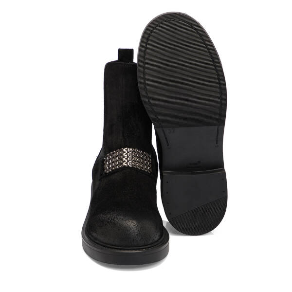 Siyah Deri Kadın Bot - K25K1BT68236-A01 - 4