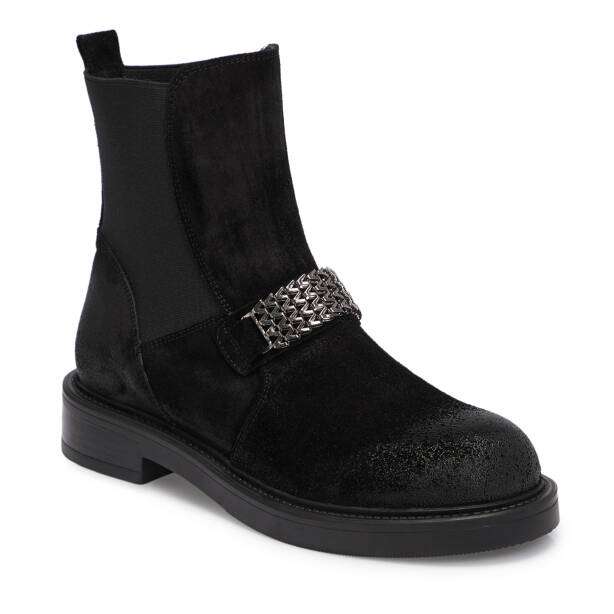 Siyah Hakiki Deri Kadın Bot - K25K1BT68236-A01 - 2