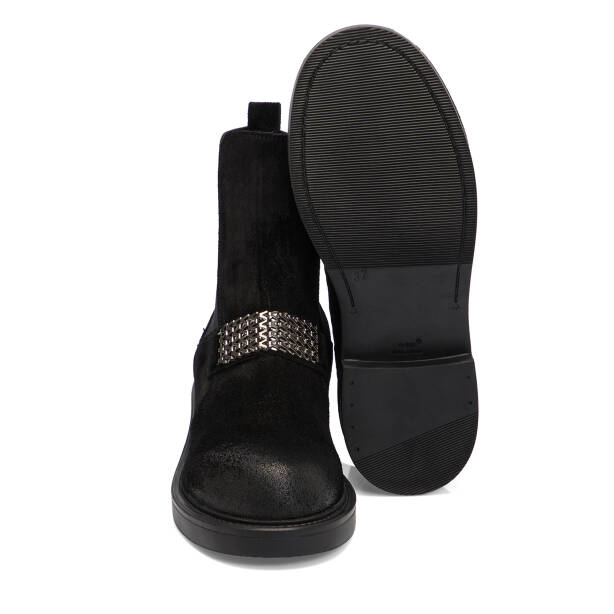 Siyah Hakiki Deri Kadın Bot - K25K1BT68236-A01 - 4