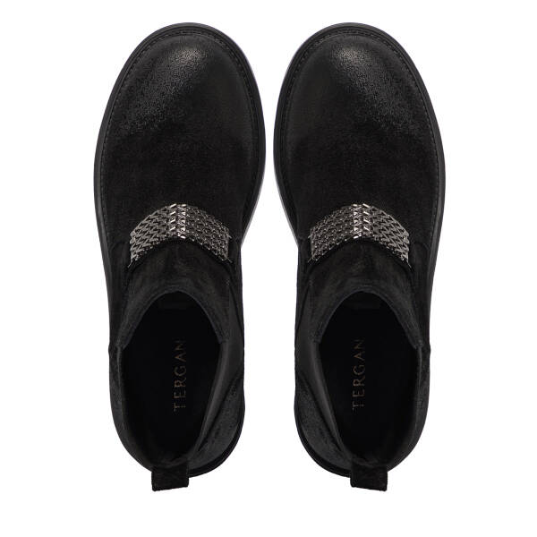 Siyah Hakiki Deri Kadın Bot - K25K1BT68236-A01 - 5