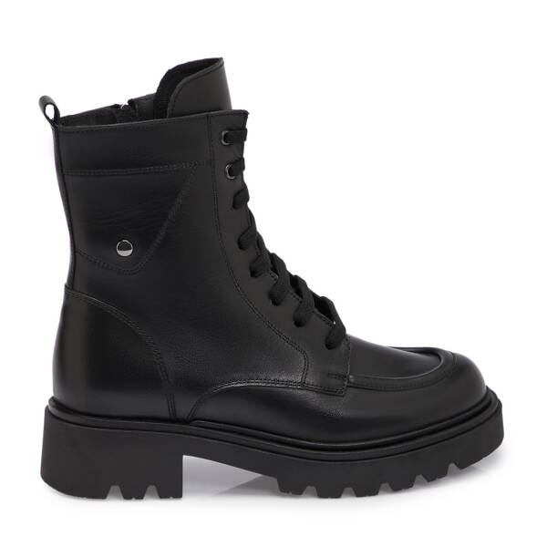 Siyah Deri Kadın Bot - K25K1BT68238-A23 - 3