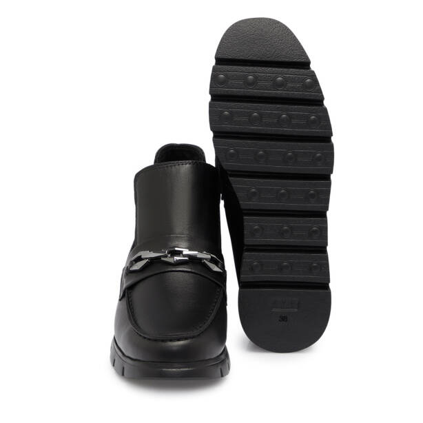 Siyah Deri Kadın Bot - K25K1BT68247-A23 - 4