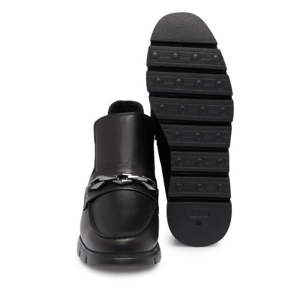 Siyah Deri Kadın Bot - K25K1BT68247-A23 - 4