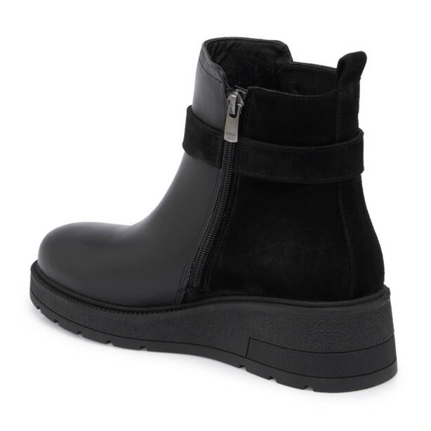 Siyah Deri Kadın Bot - K25K1BT68249-A23 - 2