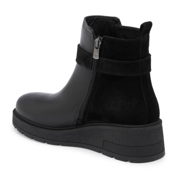 Siyah Deri Kadın Bot - K25K1BT68249-A23 - 2